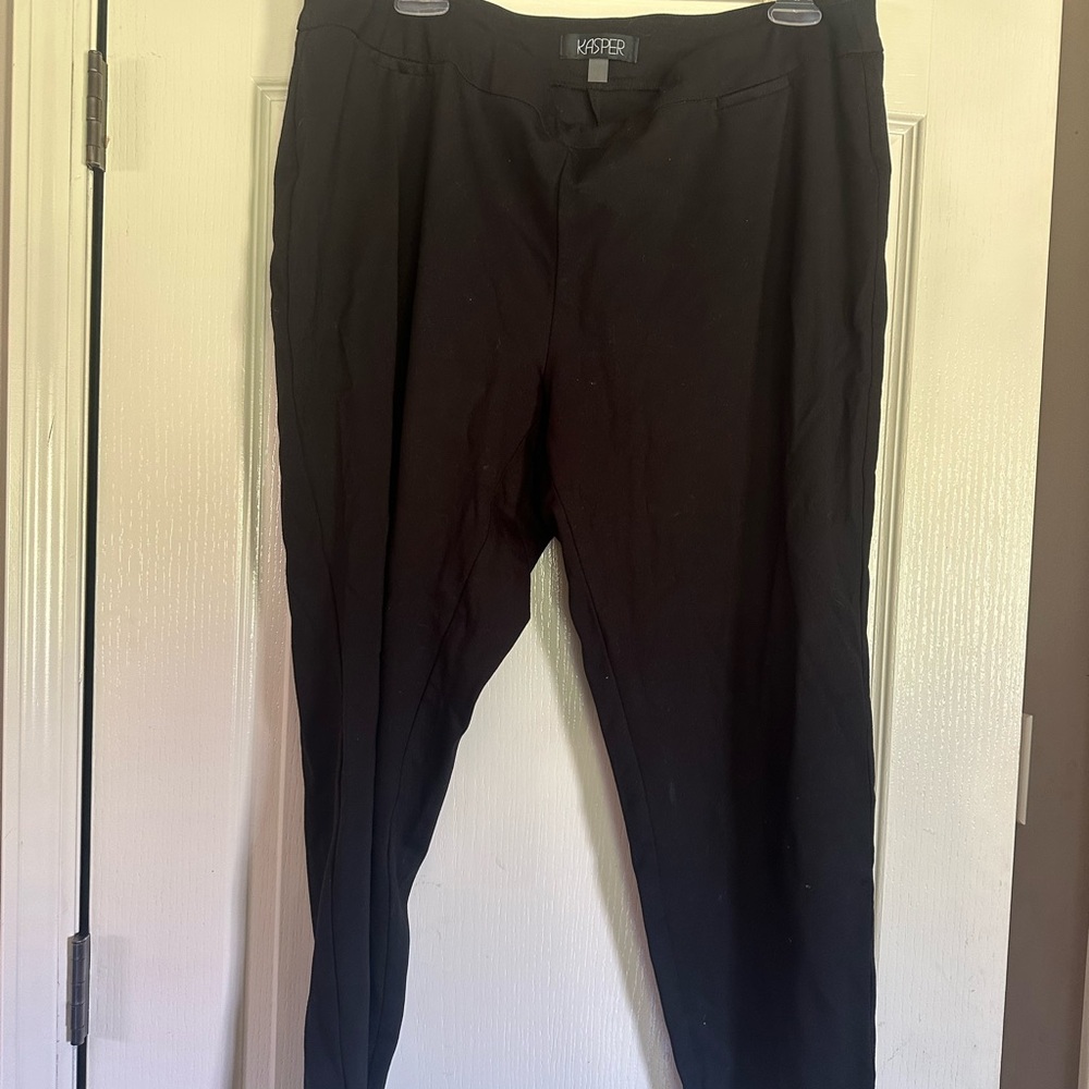 Kasper lined black dress pants 2X